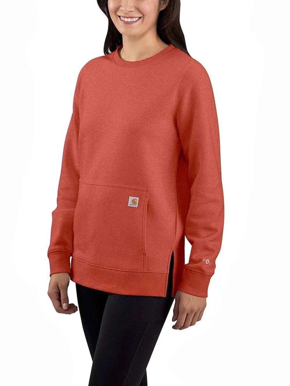 Carhartt Force Size Small Crewneck Relaxed Fit Sweatshirt Pumpkin Spice NWOT